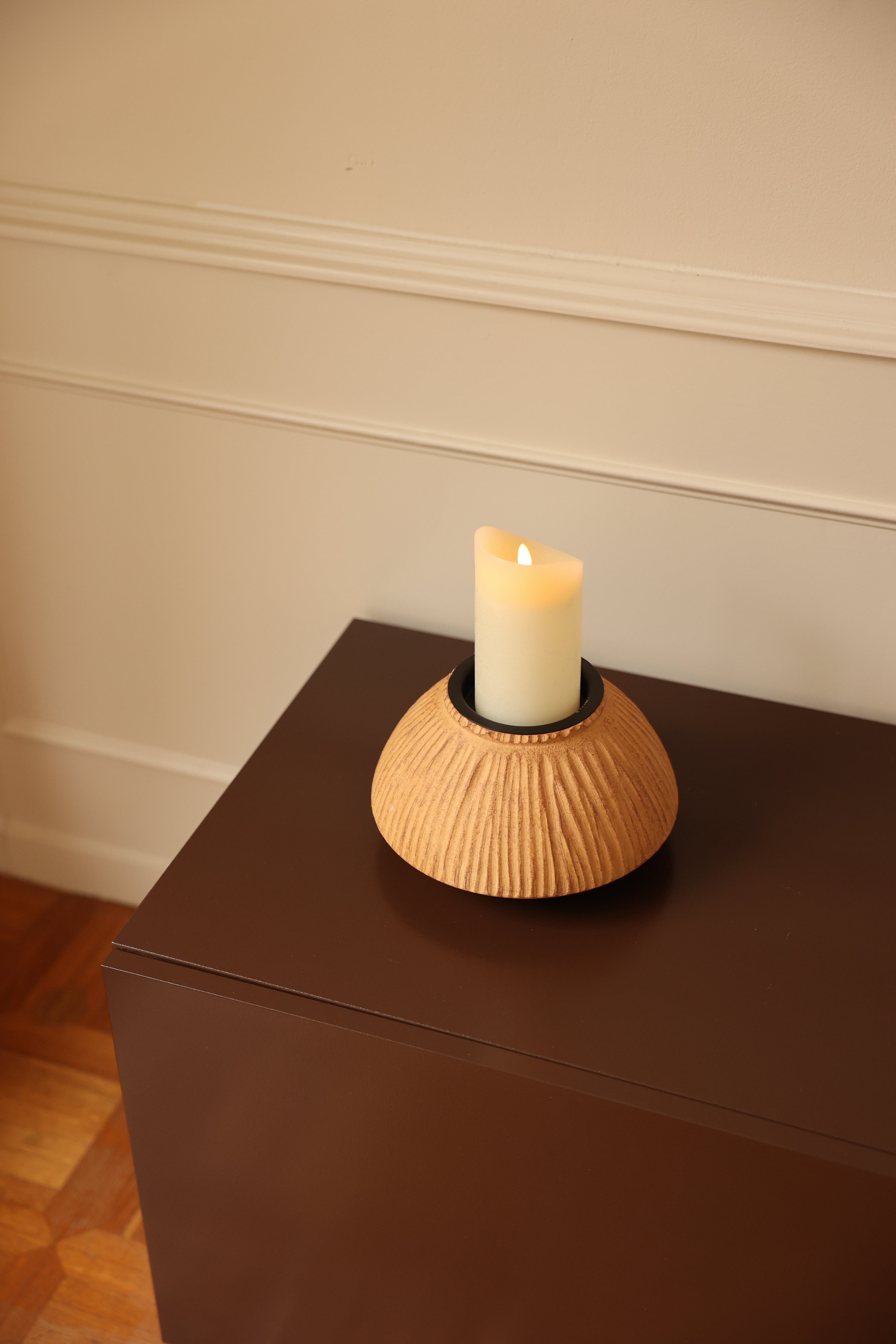 Houten Kaarssenhouder