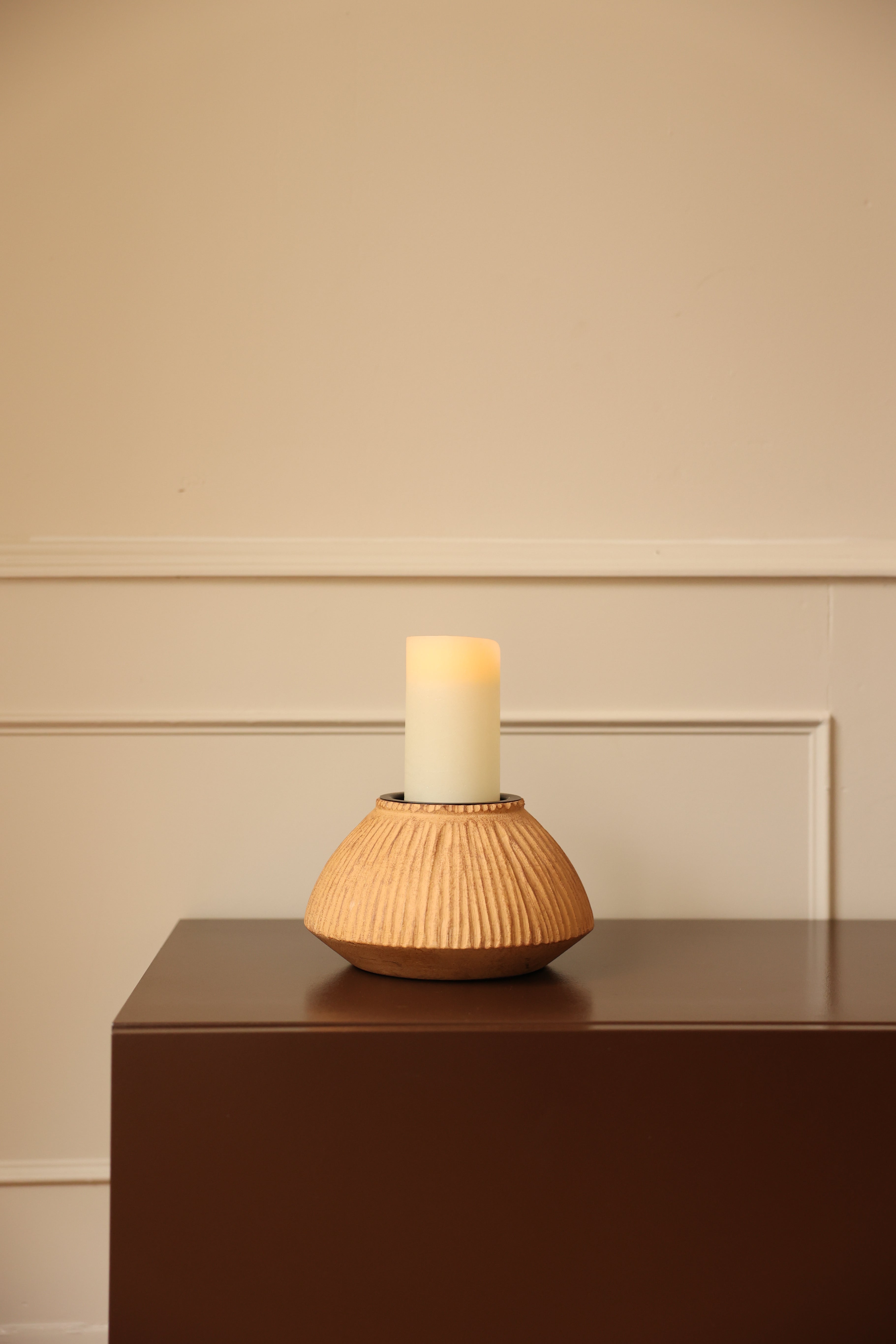 Houten Kaarssenhouder