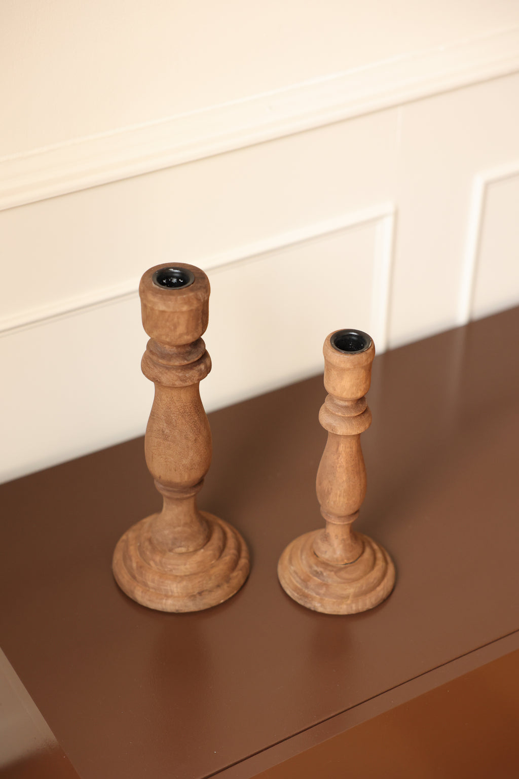 By Moos houten kandelaar