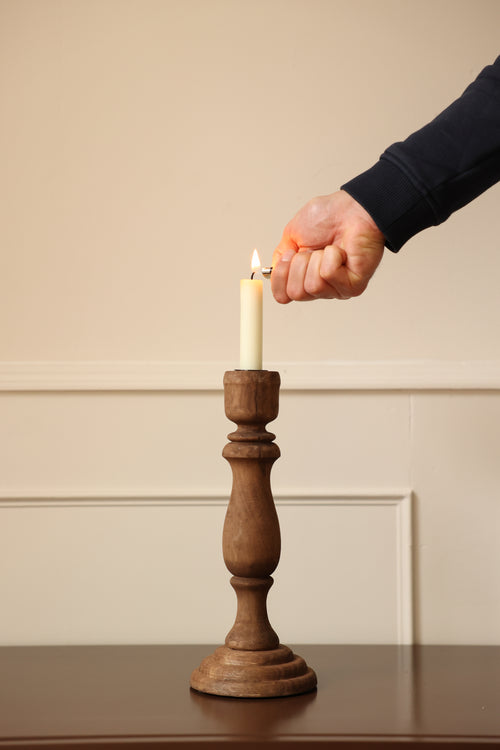 By Moos houten kandelaar